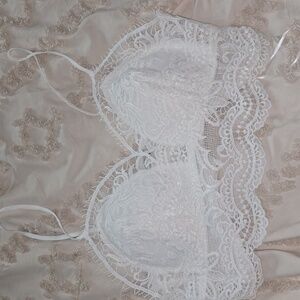 White Lace Bralette Top